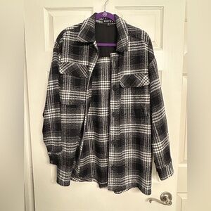 Motel Flannel Button Up Jacket